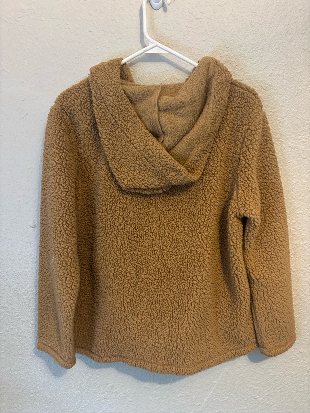 Koolaburra by Ugg Camel Teddy Sherpa Half-Zip Hoodie - Picture 3 of 3